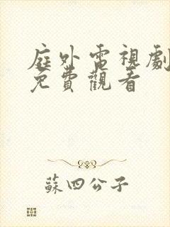 庭外电视剧1集免费观看