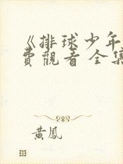 《排球少年》免费观看 全集
