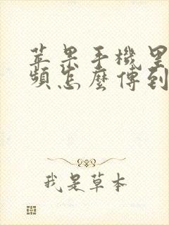 苹果手机里的视频怎么传到电脑里