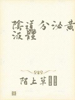 阴道分泌黄黄色液体