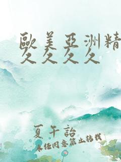 欧美亚洲精品久久久久久