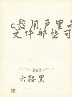 c盘用户里面的文件哪些可以删除