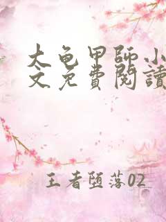 大龟甲师小说全文免费阅读