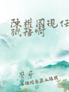 陈权国现任什么职务啊