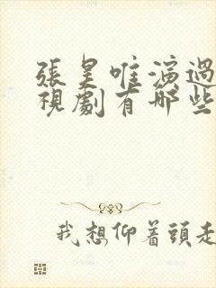 张昊唯演过的电视剧有哪些