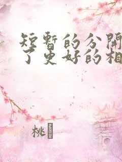 短暂的分开是为了更好的相遇