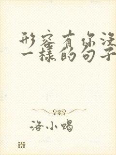 形容有你没你都一样的句子