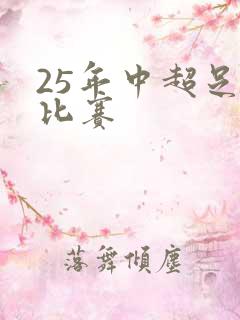 25年中超足球比赛