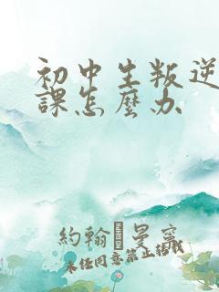 初中生叛逆不听课怎么办