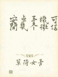 安卓手机可以双开几个微信