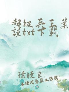 超级兵王叶谦小说txt下载