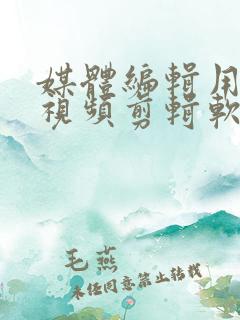 媒体编辑用什么视频剪辑软件