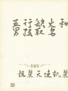 五行缺火和土的男孩取名