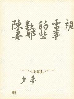 陈数的电视剧夫妻那些事