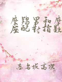 摩羯男和摩羯女座配对指数