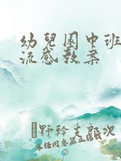 幼儿园中班预防流感教案