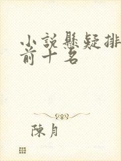 小说悬疑排行榜前十名