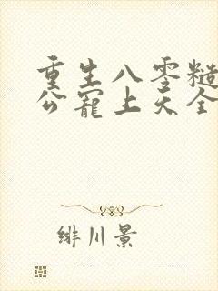 重生八零糙汉老公宠上天全文阅读