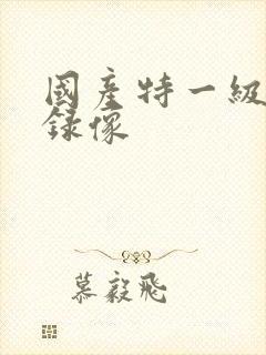 国产特一级黄色录像