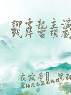 柳云龙主演的谍战片电视剧排行榜