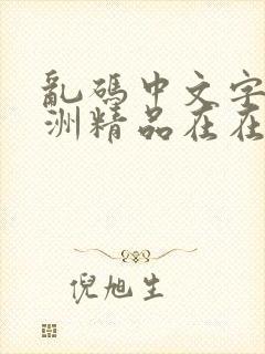 乱码中文字幕亚洲精品在在线