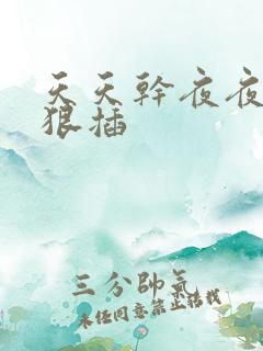 天天干夜夜操狠狠插