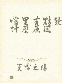 嘴里有点发苦是什么原因