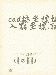 cad按坐标输入点坐标,该怎么操作