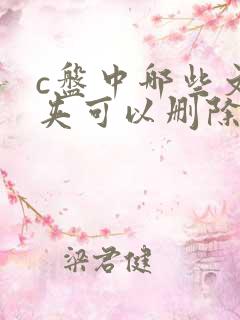 c盘中哪些文件夹可以删除