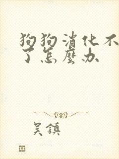 狗狗消化不好吐了怎么办