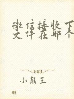 微信接收下载的文件在哪个文件夹