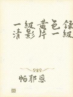 一级黄色录像高清影片一级片