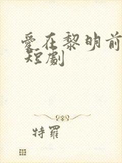 爱在黎明前降落 短剧