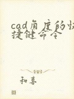 cad角度的快捷键命令