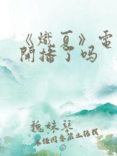 《炽夏》电视剧开播了吗