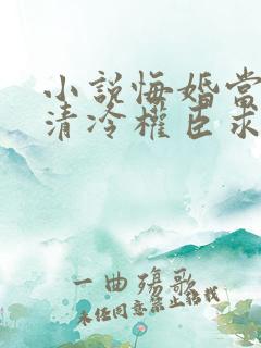 小说悔婚当日,清冷权臣求我别始乱终弃