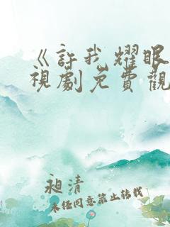 《许我耀眼》电视剧免费观看全集