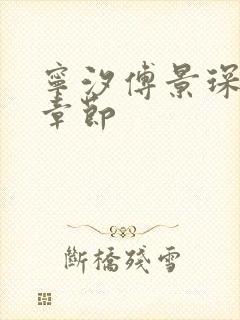 宁汐傅景琛最新章节