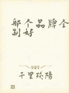 哪个品牌全屋定制好