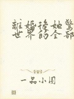 离婚后她惊艳了世界的全部小说