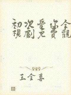 初次爱你全集电视剧免费观看