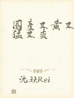 国产又黄又粗又猛又爽