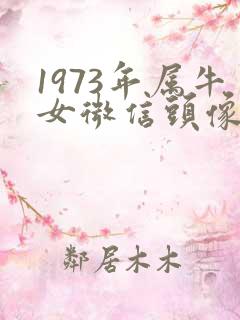 1973年属牛女微信头像用什么最招财