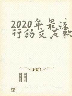 2020年最流行的交友软件有哪些