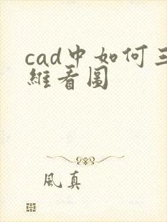 cad中如何三维看图