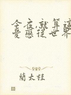 今夜,就算这份爱恋从世界上消失完整版