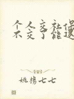 个人交社保中途不交了能退吗