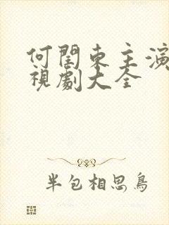 何闰东主演的电视剧大全