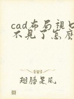 cad布局视口不见了怎么调出来