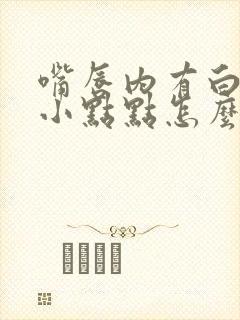 嘴唇内有白色的小点点怎么回事